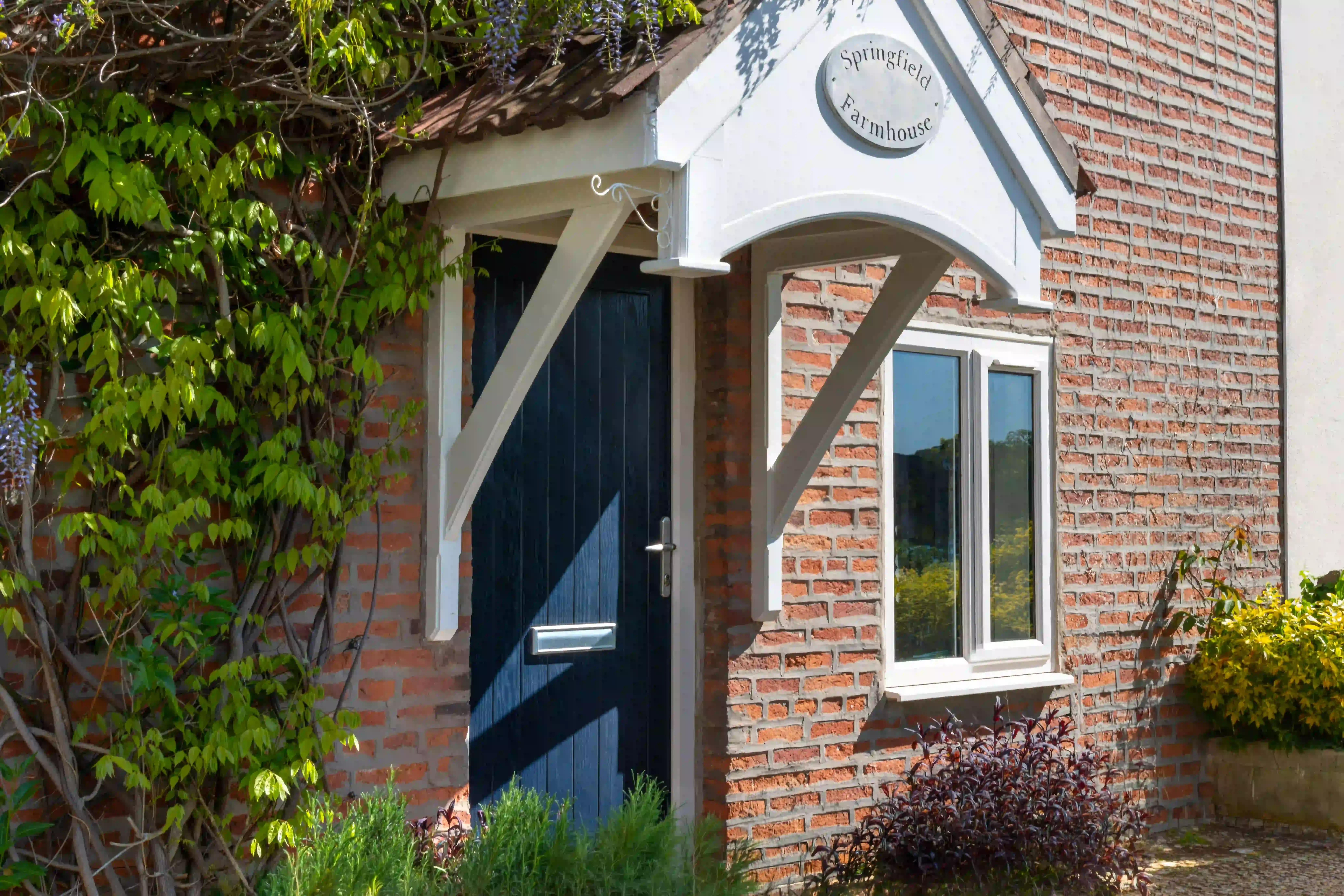 Cream upvc windows